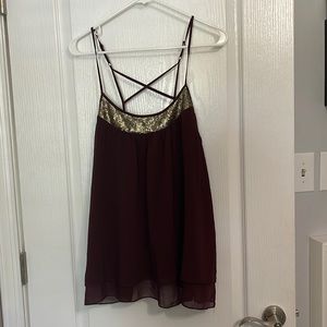 Sequined swing tank